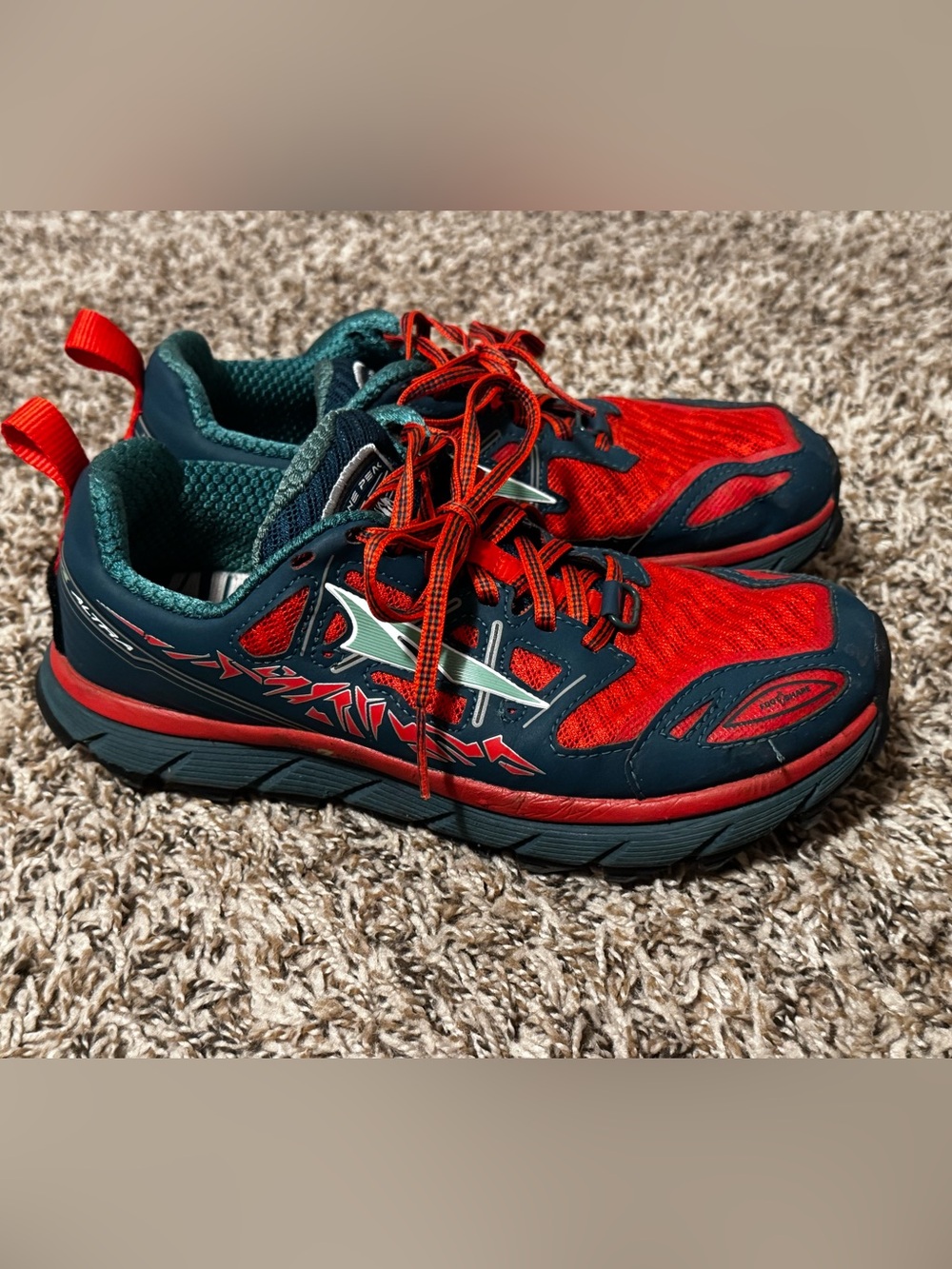 Altra Red and Teal Trail Running Shoes